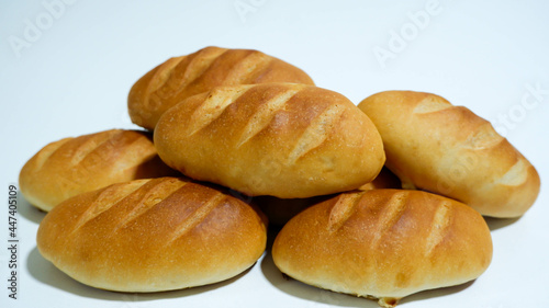 bread roll on White background