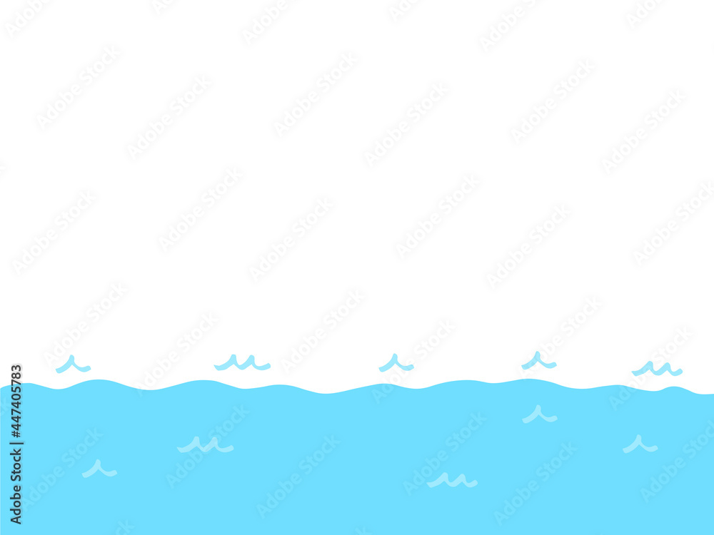 かわいい夏の海 手書きイラスト Stock Vector Adobe Stock