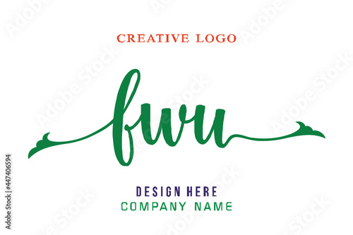 FWU lettering logo is simple, easy to understand and authoritative photo