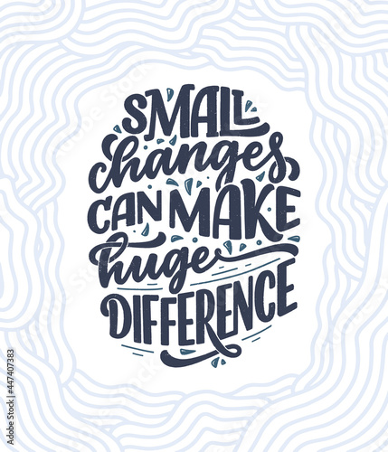 Hand drawn lettering quote in modern calligraphy style about business motivation. Inspiration slogan for print and poster design. Vector