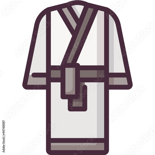 bathrobe line icon