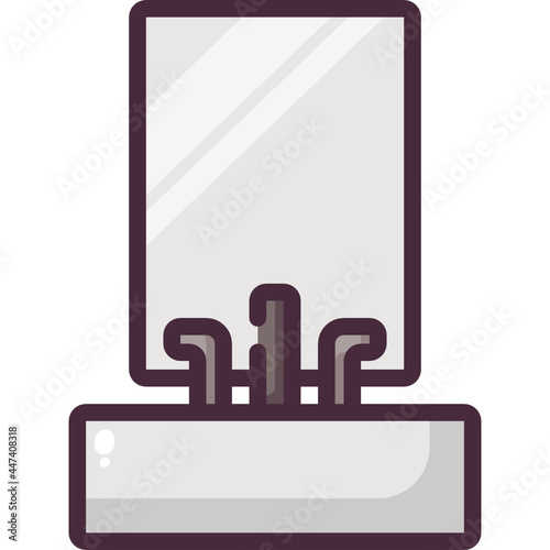 wash basin line icon