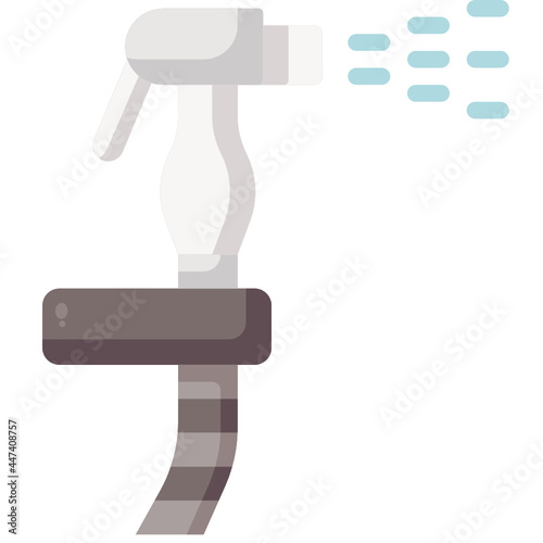 bidet spray flat icon