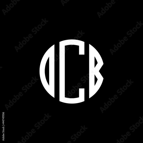 DCB letter logo design. DCB letter in circle shape. DCB Creative three letter logo. Logo with three letters. DCB circle logo. DCB letter vector design logo  photo