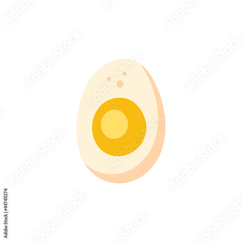 Egg. Healthy food. Diet ingredient. Kitchen, cook, eat. Vector design element. Isolated on white background.