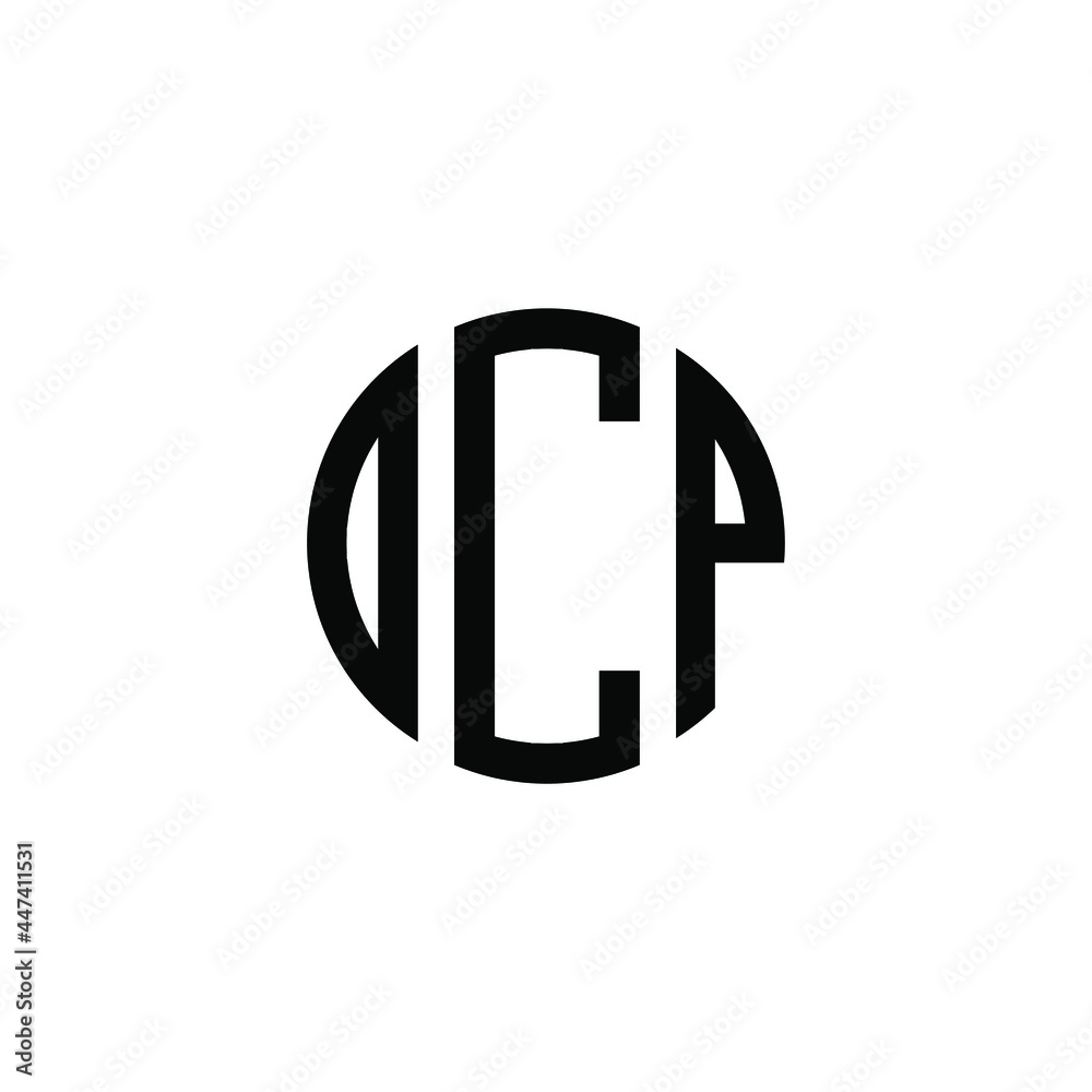 DCP letter logo design. DCP letter in circle shape. DCP Creative three  letter logo. Logo with three letters. DCP circle logo. DCP letter vector  design logo vector de Stock | Adobe Stock