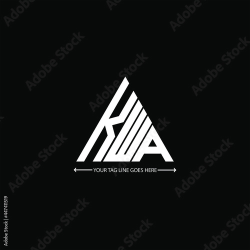 KWA letter logo creative design. KWA unique design
