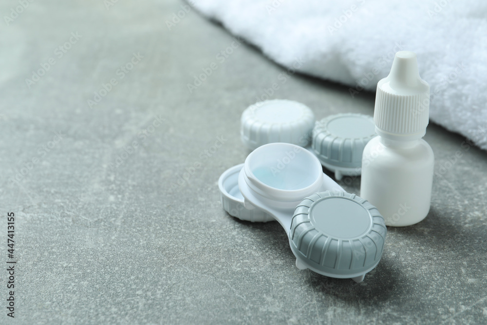 Concept of contact lenses for eyes, health care