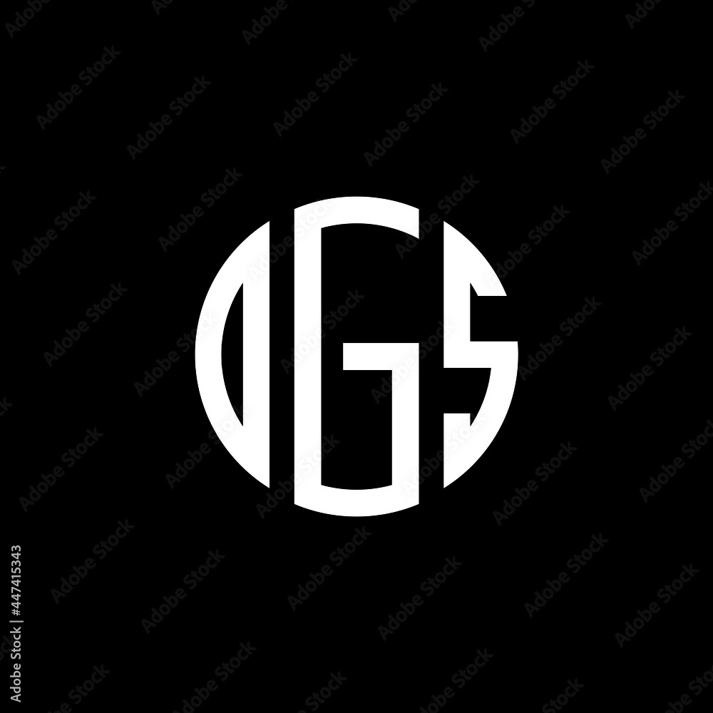 DGS letter logo design. DGS letter in circle shape. DGS Creative three ...