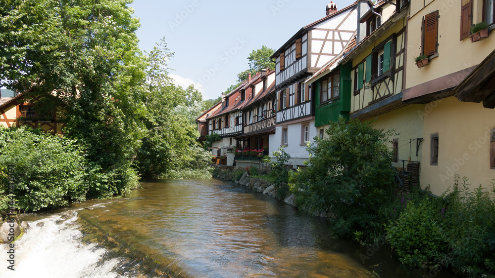 River in the village