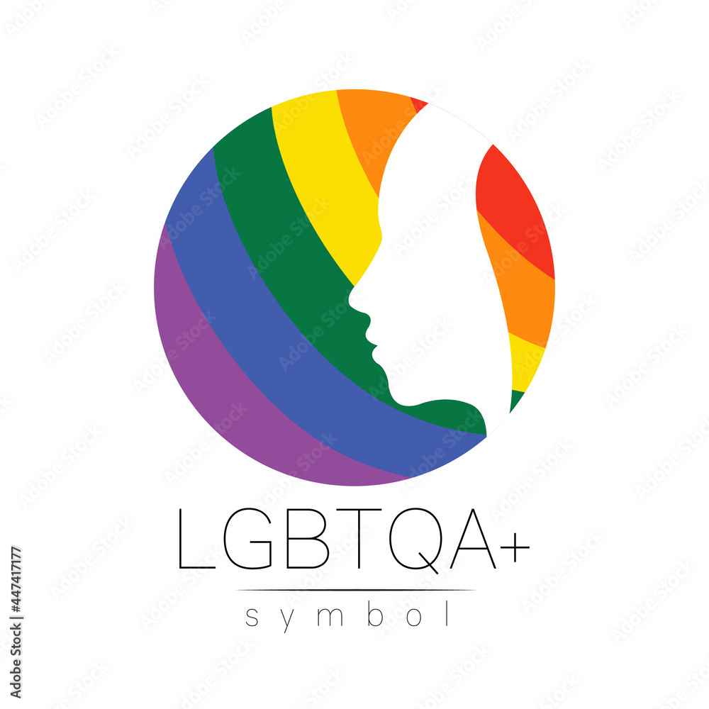 Vector Lgbtqa Logo Symbol Pride Flag Background Icon For Gay Lesbian