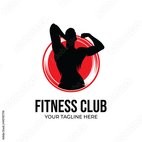 Gym and fitness logo design illustration
