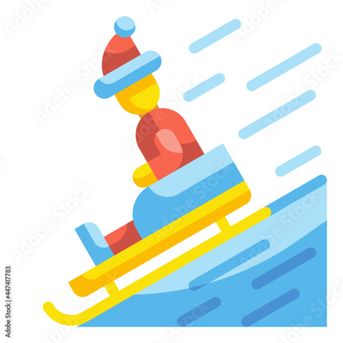 sled flat icon
