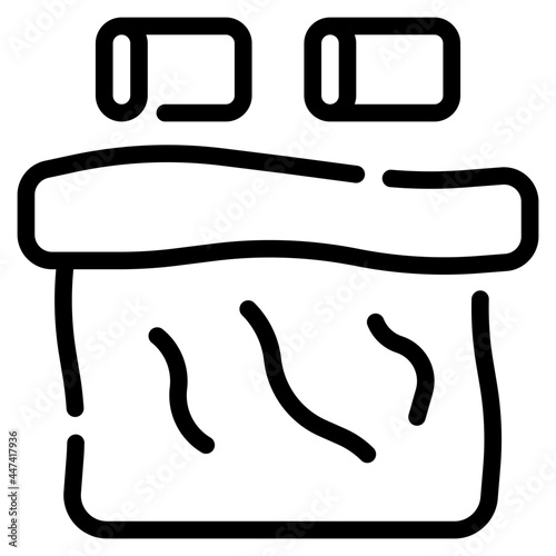 comforter line icon