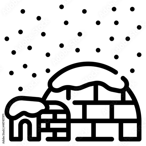 igloo outline icon