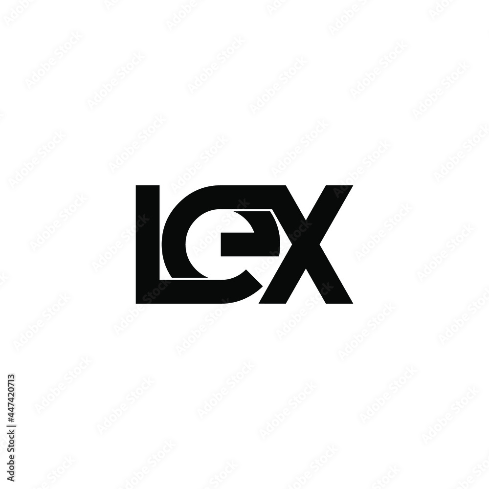 lex initial letter monogram logo design lex initial letter monogram logo design