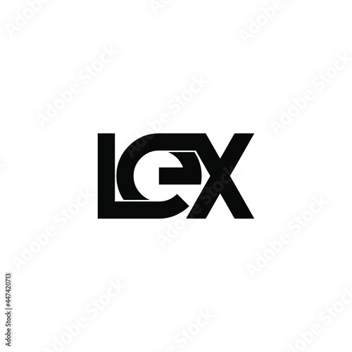 lex initial letter monogram logo design