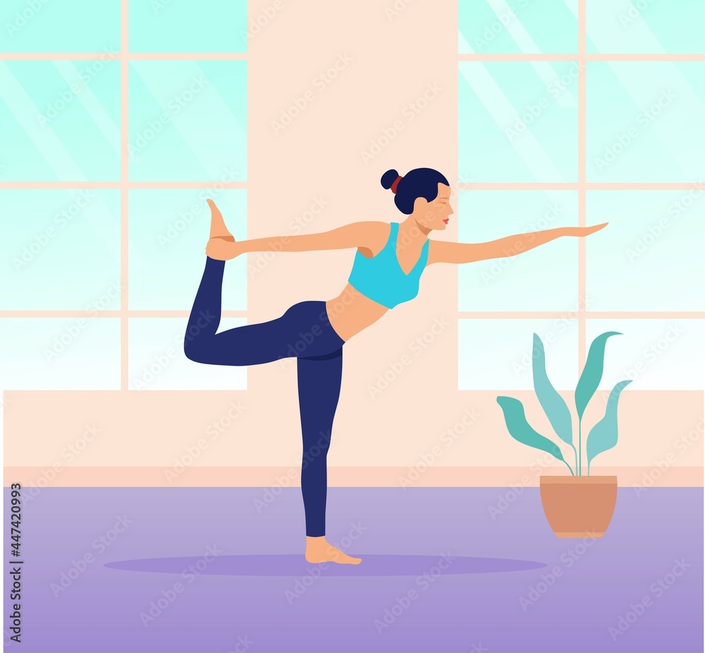 Fototapeta premium woman doing yoga