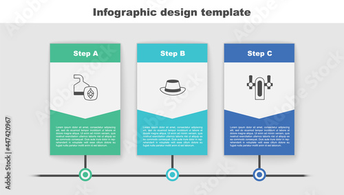 Set Beer brewing process, Oktoberfest hat and tap. Business infographic template. Vector