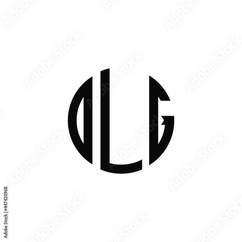 DLG letter logo design. DLG letter in circle shape. DLG Creative three letter logo. Logo with three letters. DLG circle logo. DLG letter vector design logo  photo