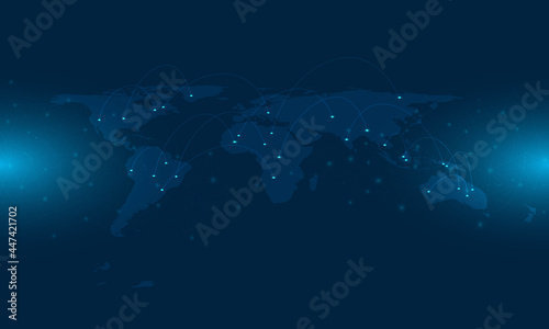 The global social networkconnection.Planet space.Technology science.Global futuristic.