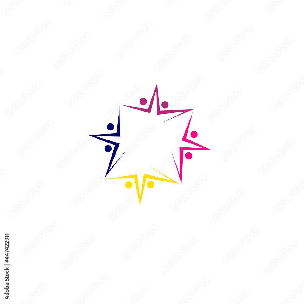 COLORFUL PEOPLE TOGETHER, PEOPLE UNION SIGN, SYMBOL, LOGO ISOLATED ON WHITE COLORFUL PEOPLE TOGETHER, PEOPLE UNION SIGN, SYMBOL, LOGO ISOLATED ON WHITE