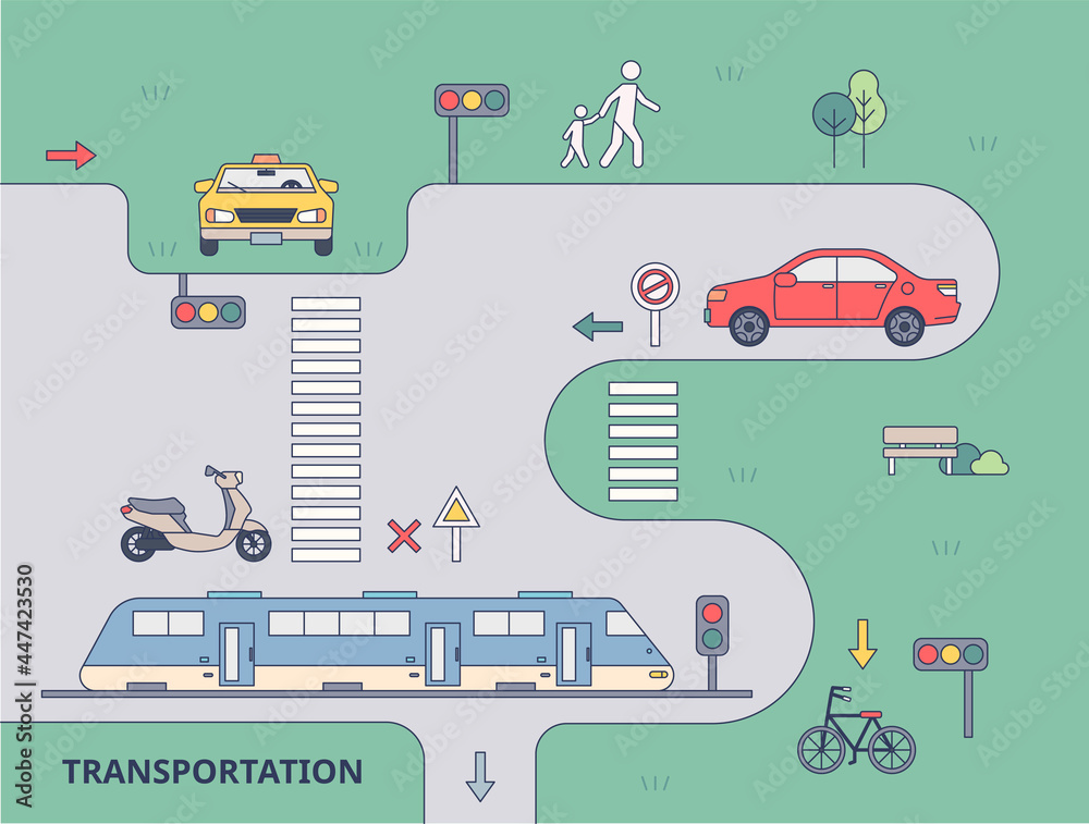 Ride transport poster. outline simple vector illustration. Ride transport poster. outline simple vector illustration.