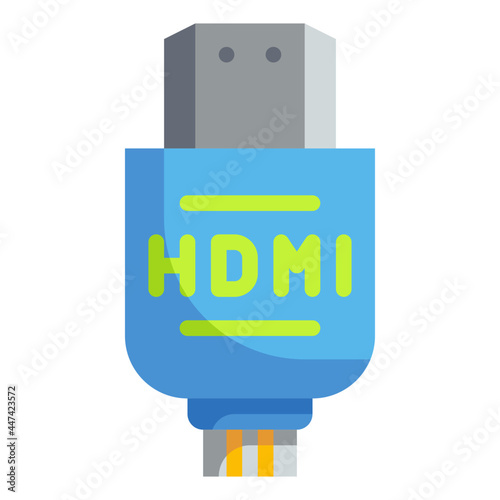 hdmi flat icon