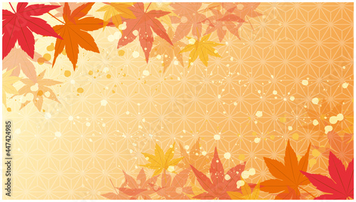 秋　和風　紅葉　背景