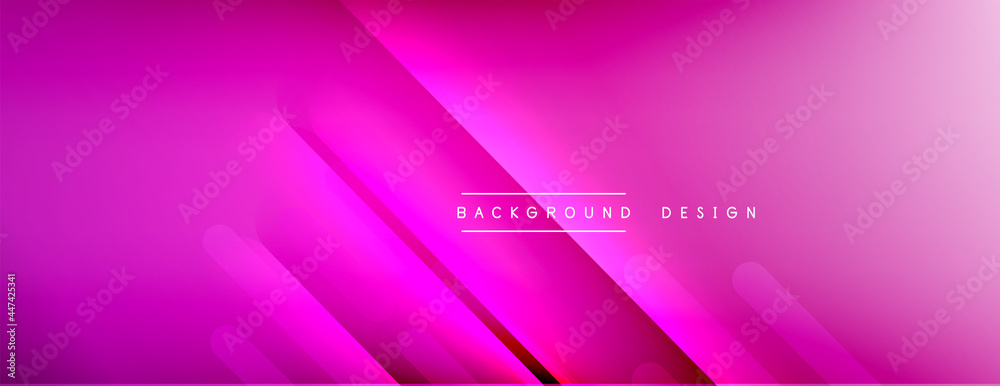 Fototapeta premium Dynamic lines abstract background. 3D shadow effects and fluid gradients. Modern overlapping forms