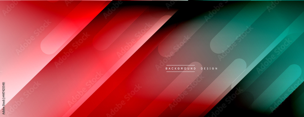 Fototapeta premium Dynamic lines abstract background. 3D shadow effects and fluid gradients. Modern overlapping forms