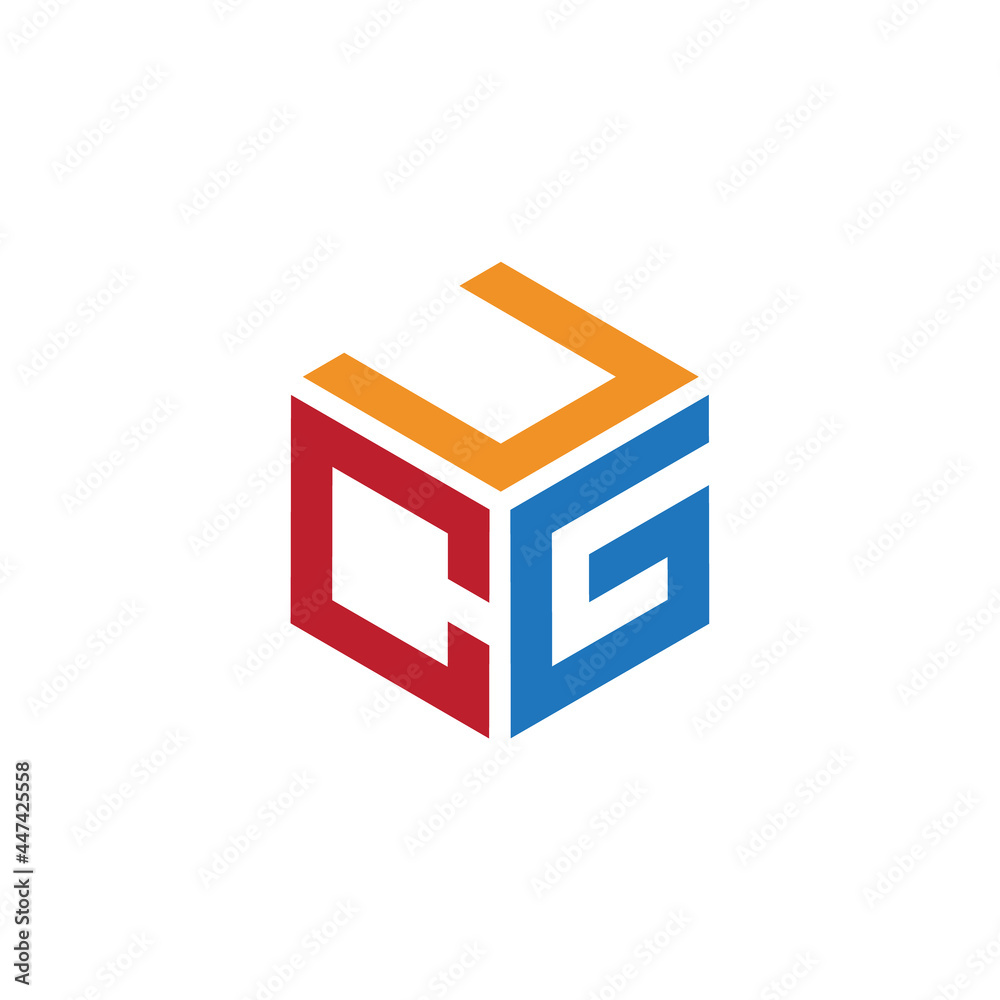 Hexagon logo with the letters UCG design Hexagon logo with the letters UCG design