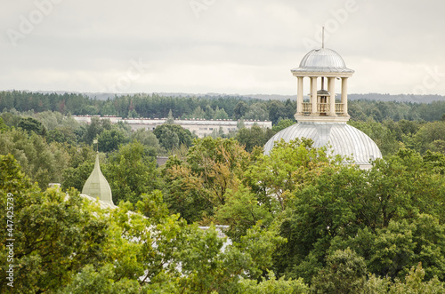 Castle tower in Krustpils, Latvia.  photo