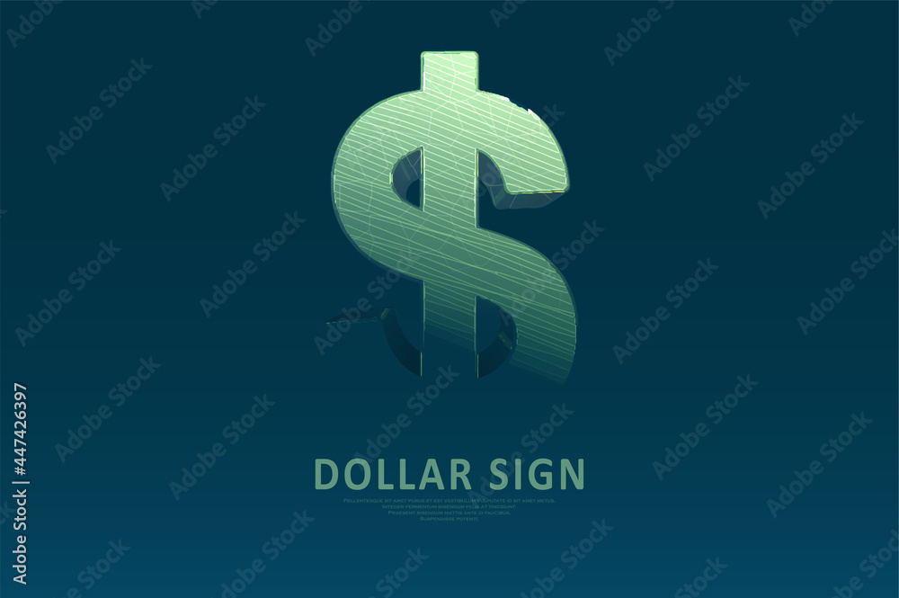 Obraz premium Abstract Dollar Sign