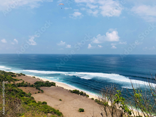 Distant remote island paradise with exotic colors.