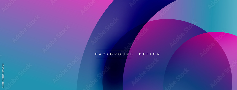 Abstract overlapping lines and circles geometric background with gradient colors Abstract overlapping lines and circles geometric background with gradient colors