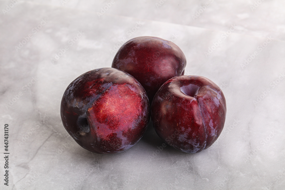 Ripe and sweet purple plum
