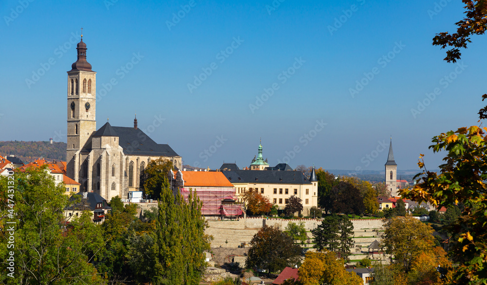 View of picturesque town Kutna Hora in Czech Bohemia