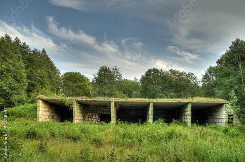 Abandoned military object in Ventspils municipality, Latvia.  photo
