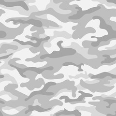 Fototapete Tarnmuster Hellgraues Militär Tarnmuster Nahtlos  © Glitter_Klo