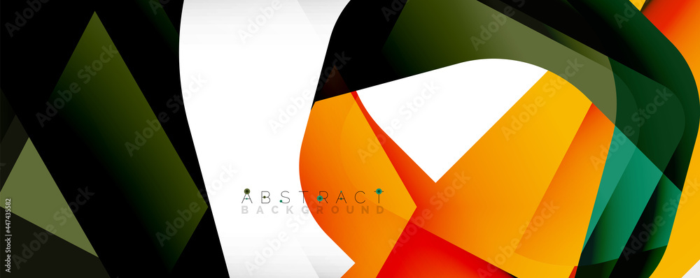Minimal abstract background - color overlapping shapes on white with shadow lines. Vector Illustration For Wallpaper, Banner, Background, Landing Page Minimal abstract background - color overlapping shapes on white with shadow lines. Vector Illustration For Wallpaper, Banner, Background, Landing Page