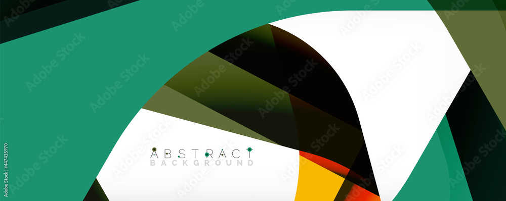 Geometric abstract background - multicolored abstract shapes on white. Vector Illustration For Wallpaper, Banner, Background, Landing Page Geometric abstract background - multicolored abstract shapes on white. Vector Illustration For Wallpaper, Banner, Background, Landing Page