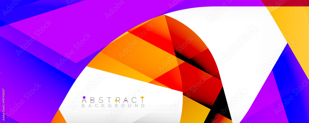 Geometric abstract background - multicolored abstract shapes on white. Vector Illustration For Wallpaper, Banner, Background, Landing Page Geometric abstract background - multicolored abstract shapes on white. Vector Illustration For Wallpaper, Banner, Background, Landing Page