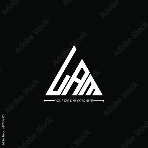 LAM letter logo creative design. LAM unique design