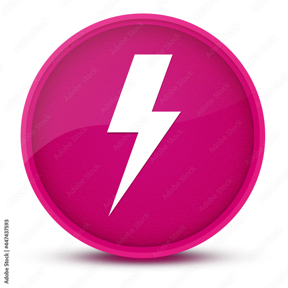 Lightning bolt luxurious glossy pink round button abstract Lightning bolt luxurious glossy pink round button abstract