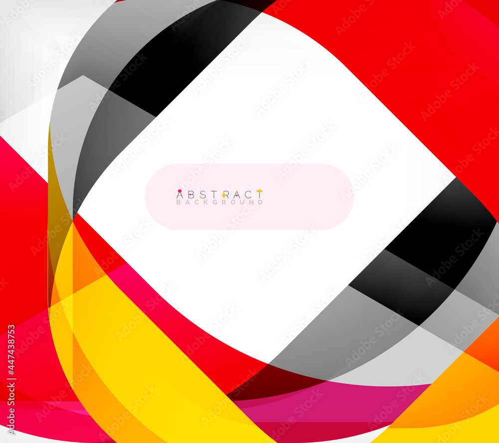 Abstract square shape with overlapping waves, minimal geometric background. Vector Illustration For Wallpaper, Banner, Background, Landing Page Abstract square shape with overlapping waves, minimal geometric background. Vector Illustration For Wallpaper, Banner, Background, Landing Page
