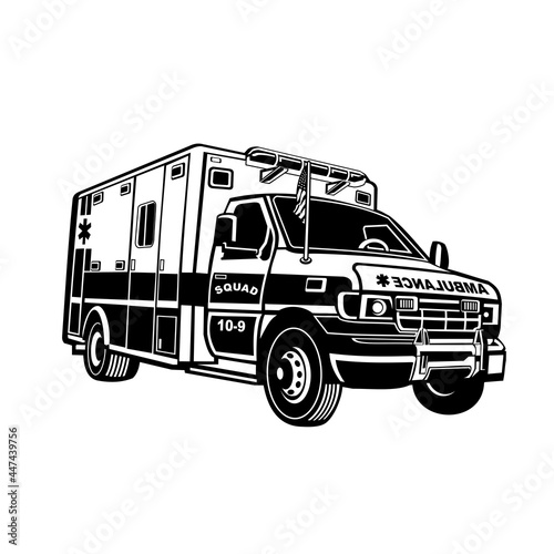 ambulant car vector design