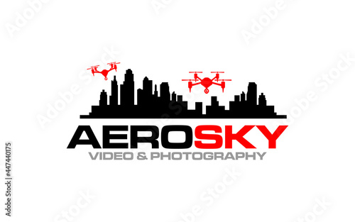 Illustration graphic vector future of drone technology logo design template