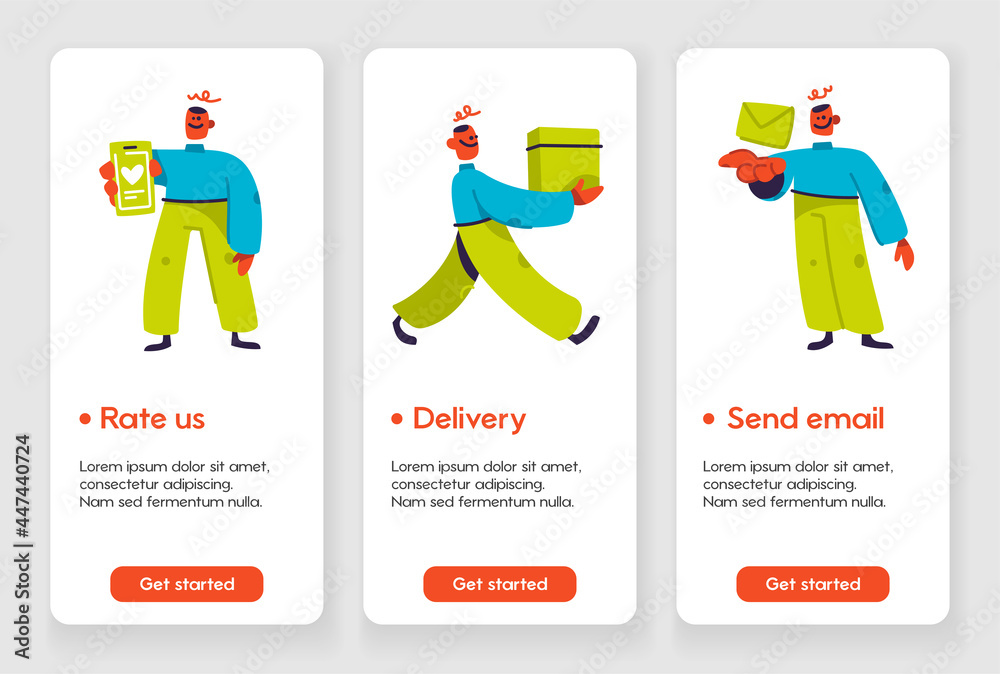 Template design with Rate Us, Delivery and Send Email Template design with Rate Us, Delivery and Send Email