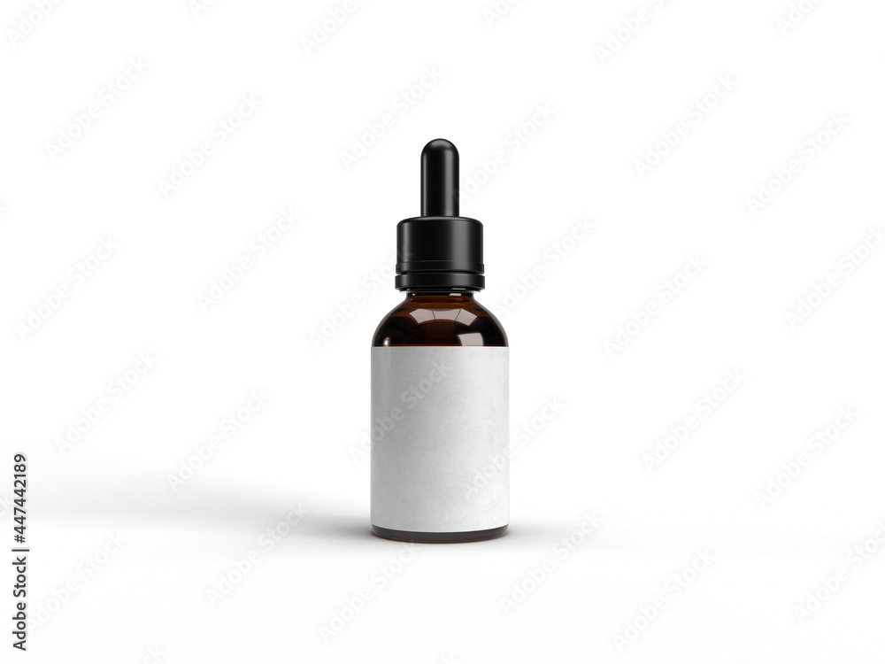 Dropper bottle mock up image . Clear brown cosmetic bottle image with label for beauty mockup Dropper bottle mock up image . Clear brown cosmetic bottle image with label for beauty mockup